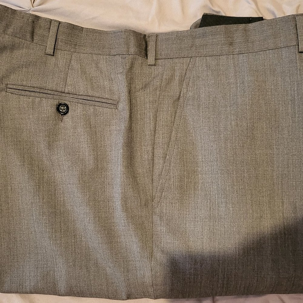 Stafford Big Men’’s Med Gray Dress Pants 50W 32L